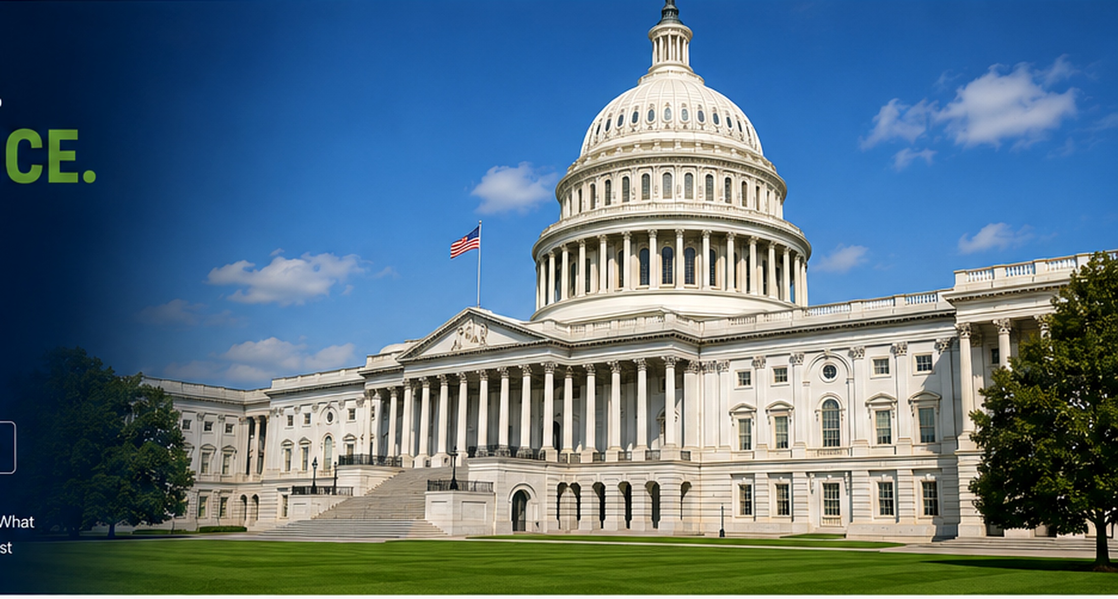 United States Capitol building under a clear blue sky